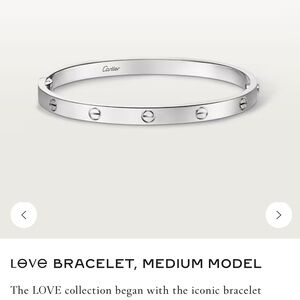 Cartier love Bracelet- white gold
